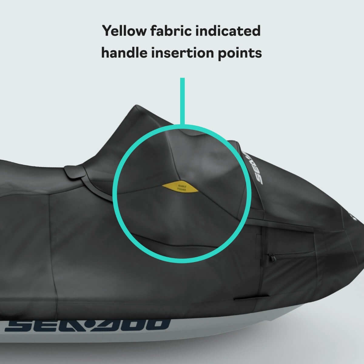 Sea-Doo Cover for FishPro Sport & FishPro Trophy PWC - Black Storage Cover, 295100925