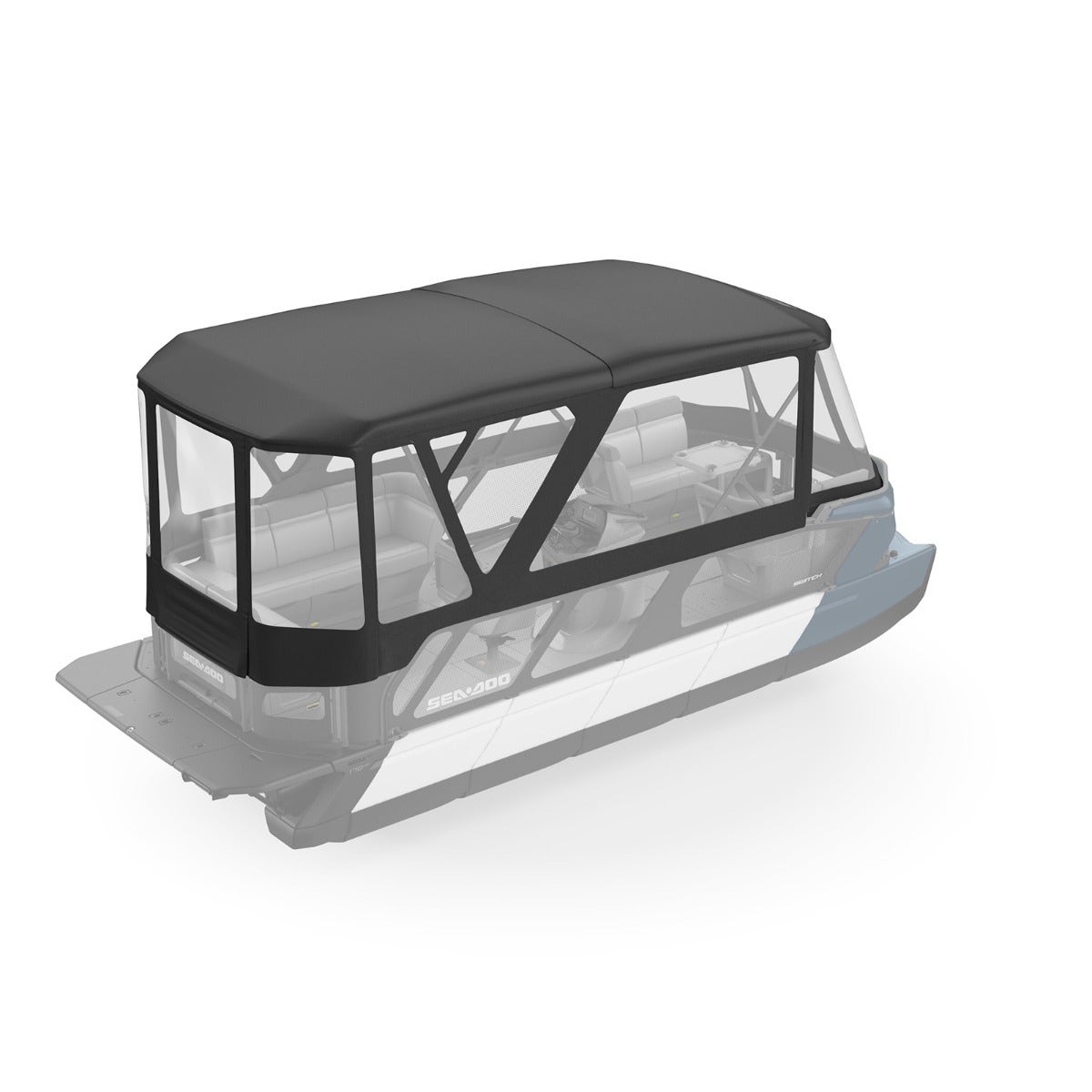 Sea-Doo Camper Enclosure 21 ft for Switch Pontoon Boat - Full Weather Protection System, 295101004