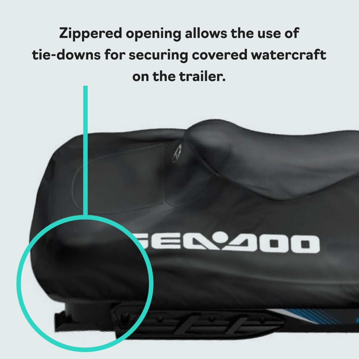 Housse Sea-Doo pour RXT, RXT-X, GTX, Wake Pro (2018 et plus) noire, 295101014