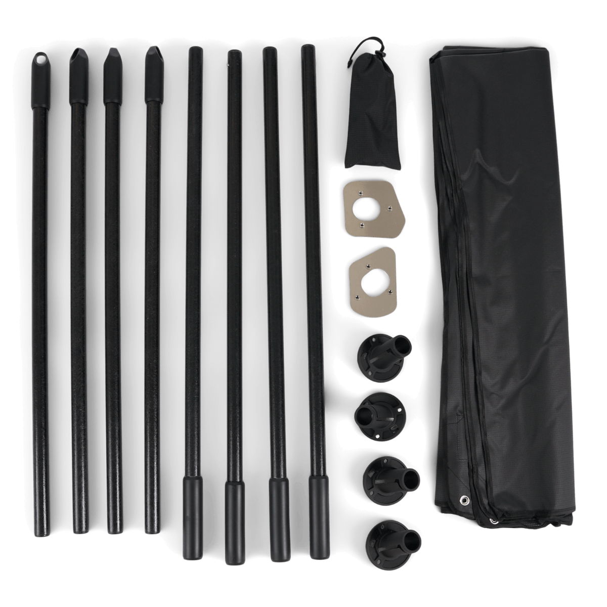 Sea-Doo Sunshade 13ft Switch Compact kit poles brackets and canvas cover components 295101030