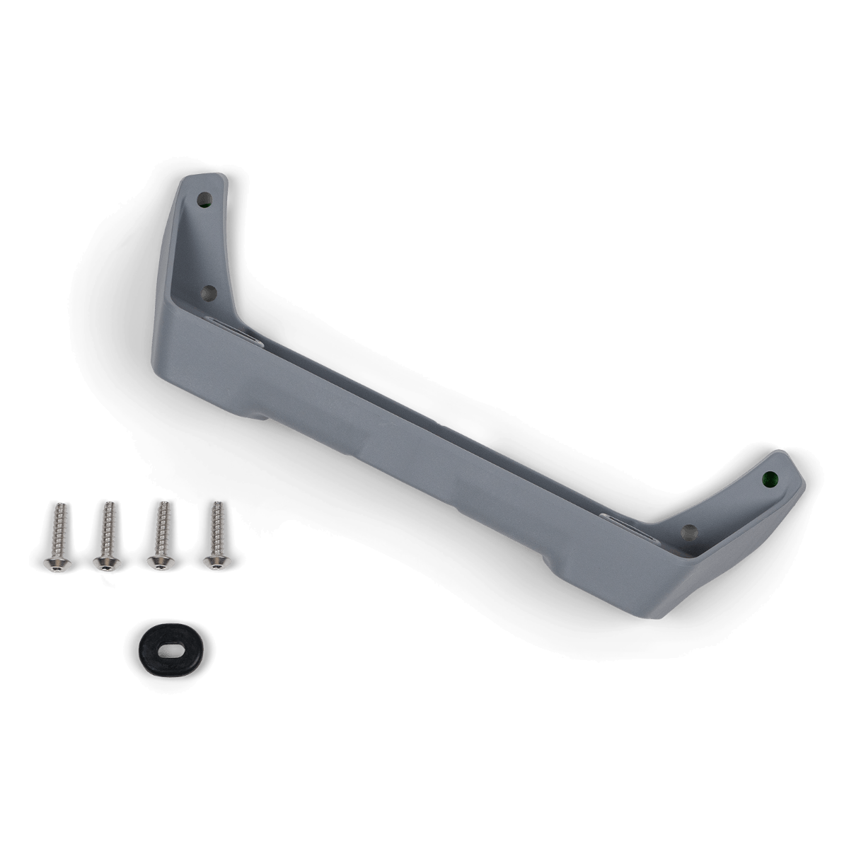 Sea-Doo LinQ Lite Holder mounting bracket with screws and grommet, gray backrest corner accessory
