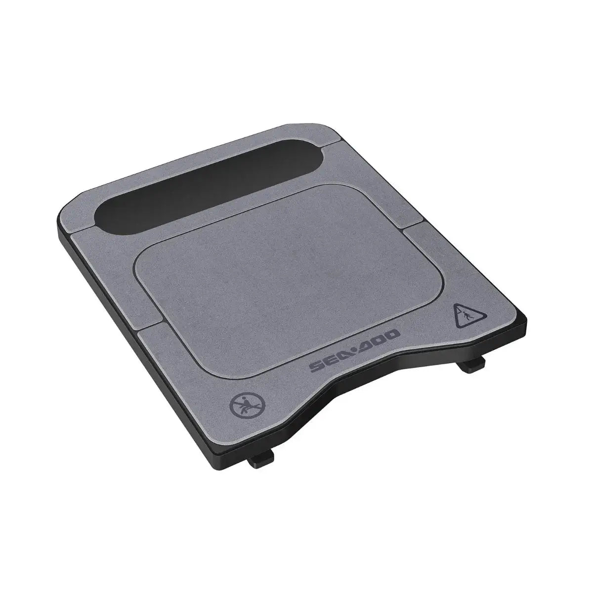 Sea-Doo LinQ Modular Step 295101197 - gray boarding step for Sea-Doo Switch pontoon with non-slip top surface and built-in storage underneath