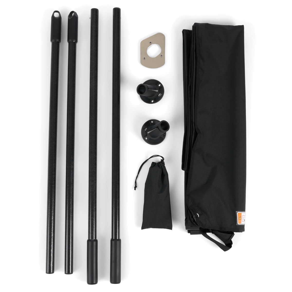 Sea-Doo Bimini Top Sunshade Extension kit poles brackets and black canvas 295101285