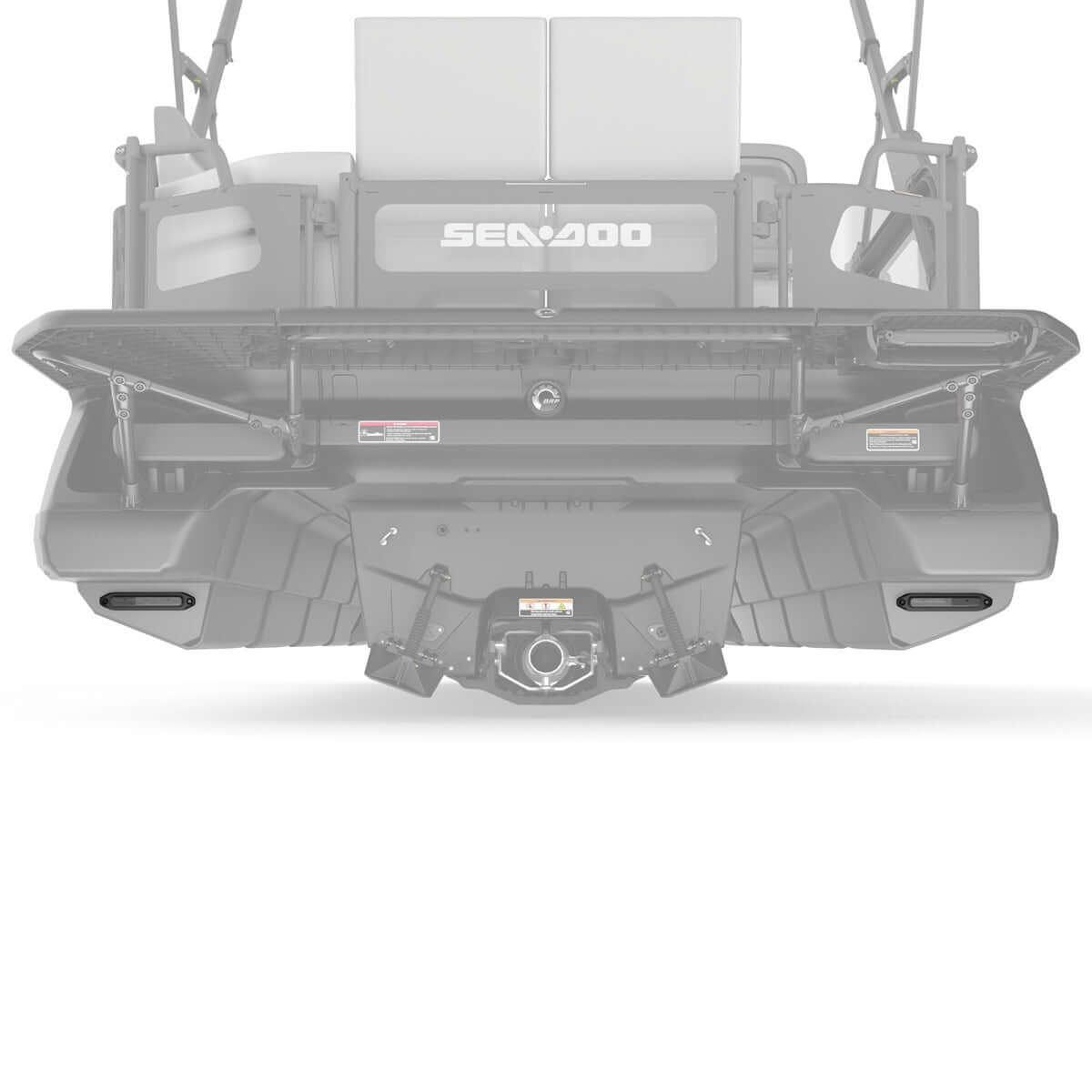 Sea-Doo rear underwater lights installed on Switch pontoon boat swim platform