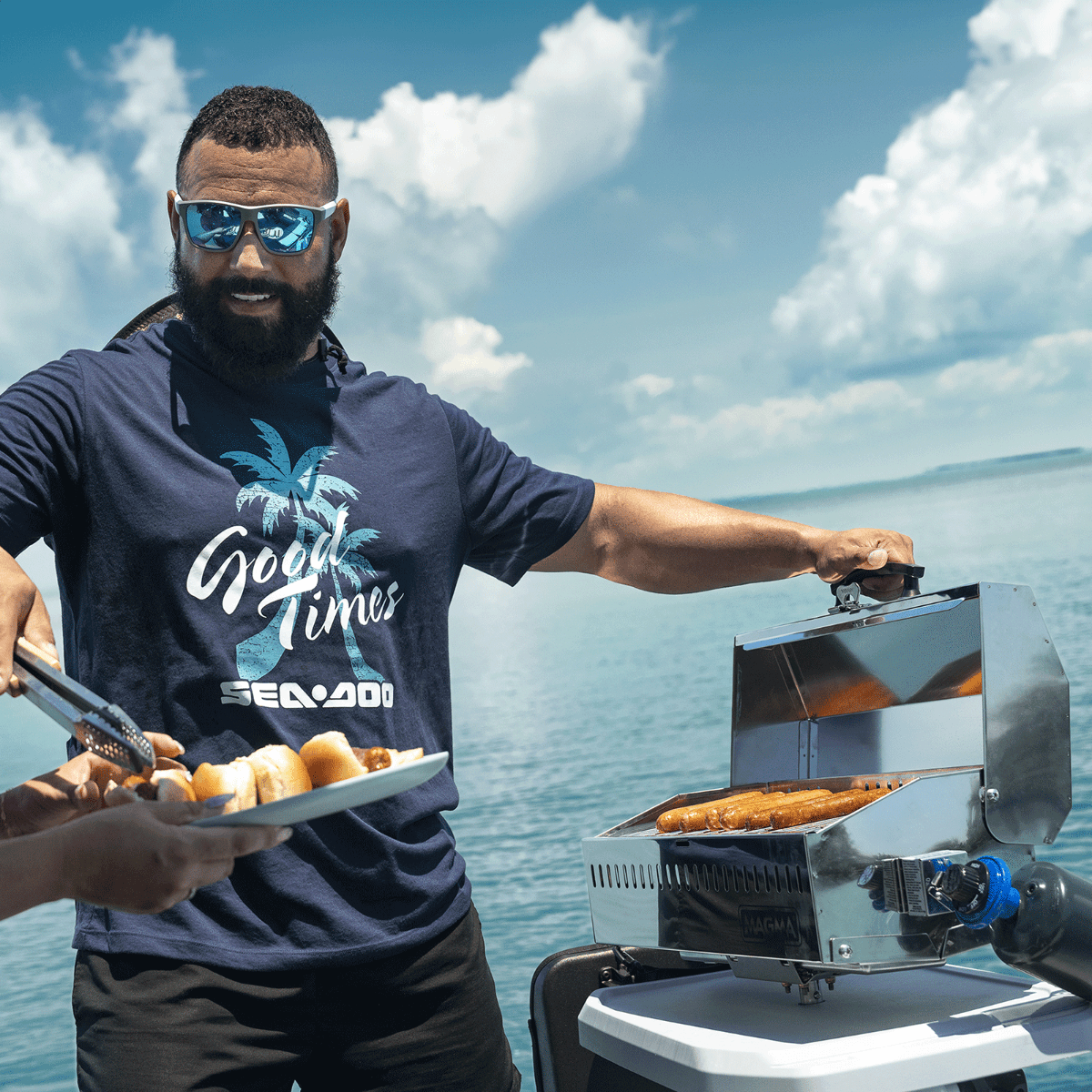Table de barbecue Sea-Doo pour ponton Switch - Gril et table de service LinQ Lite, 295101351