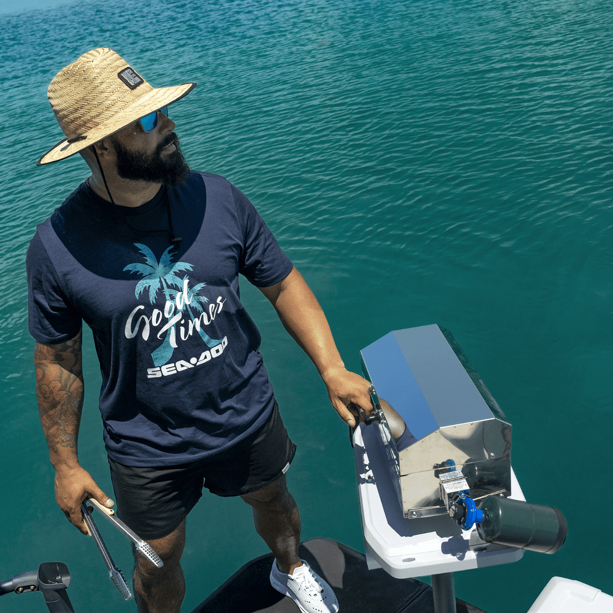 Table de barbecue Sea-Doo pour ponton Switch - Gril et table de service LinQ Lite, 295101351