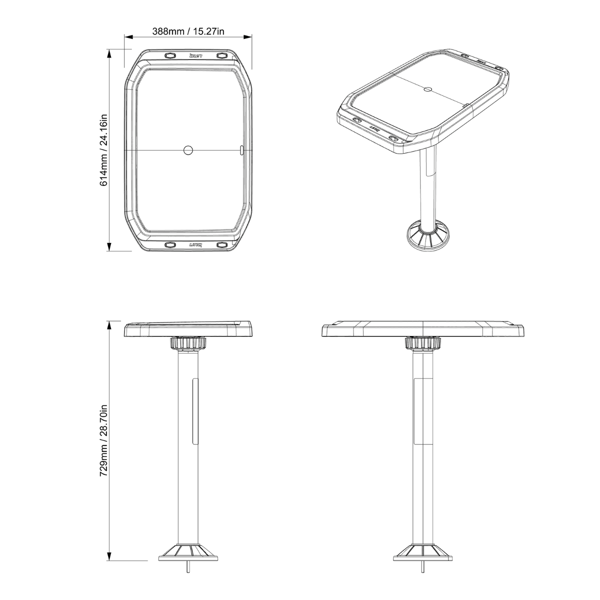 Table de barbecue Sea-Doo pour ponton Switch - Gril et table de service LinQ Lite, 295101351