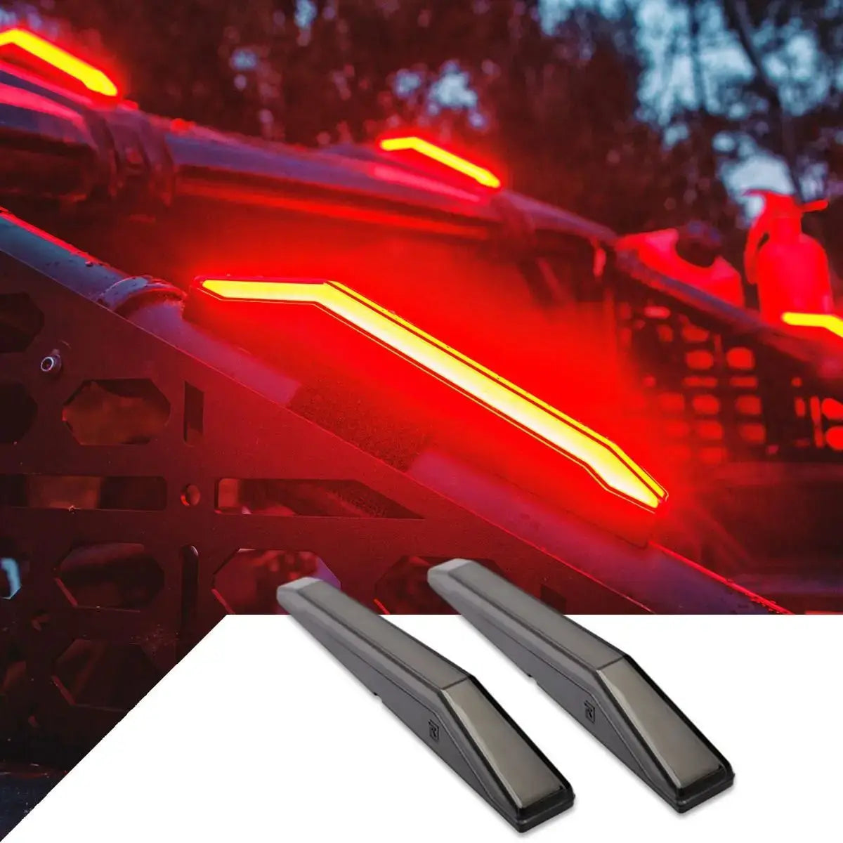 Ravek red lighting system on vehicle