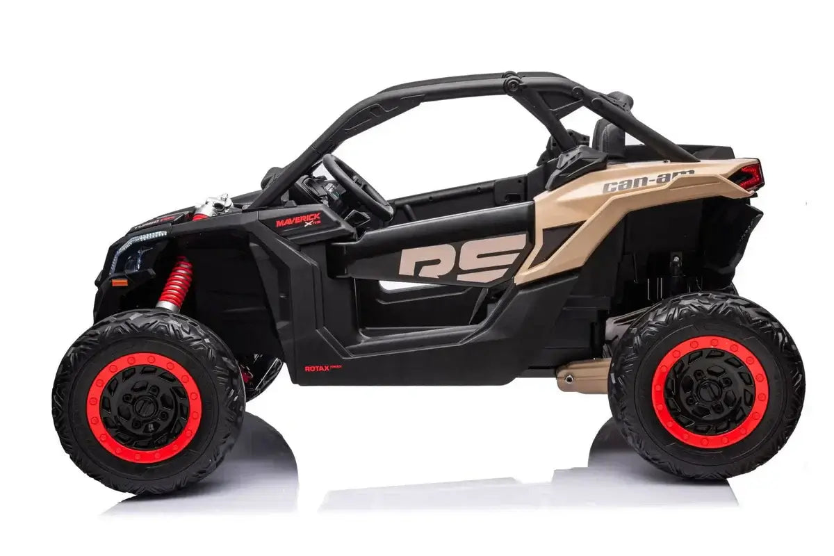 Can Am Maverick 2x24V 4x4 2 Seater Ride on UTV for Kids, KHAKI, FR9550-KHAKI
