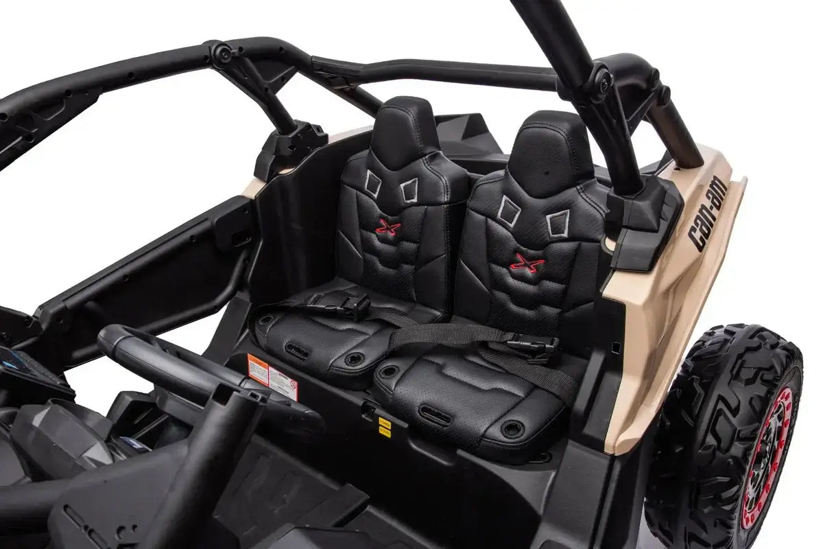 Can Am Maverick 2x24V 4x4 2 Seater Ride on UTV for Kids, KHAKI, FR9550-KHAKI