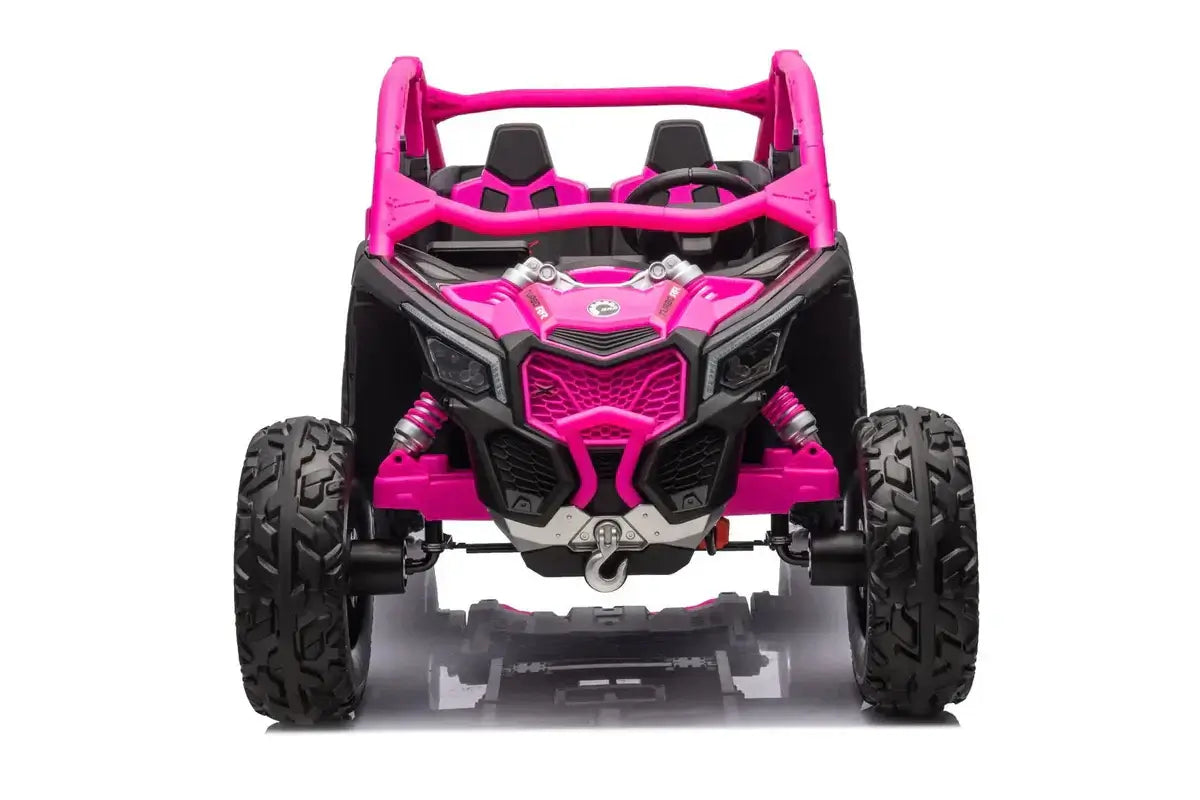 UTV Can Am Maverick 2x24V 4x4 2 places pour enfants, ROSE, FR9550-ROSE