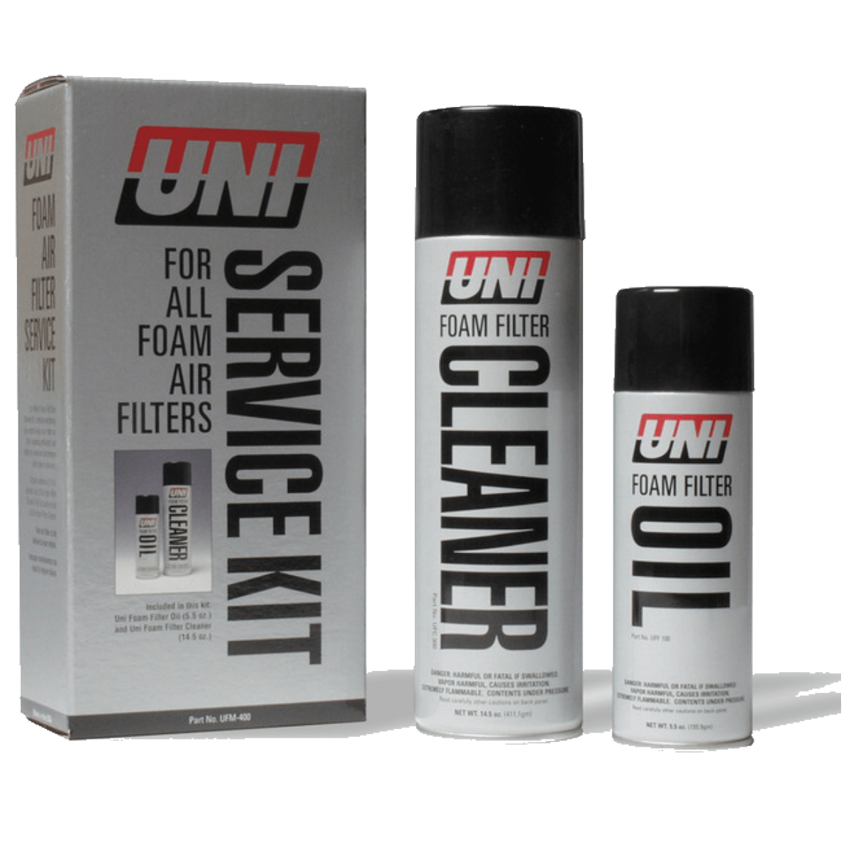 Uni Foam Filter Oil & Filter Cleaner Kit ATV Dirt Bike Chemical Cleaner UFM-400