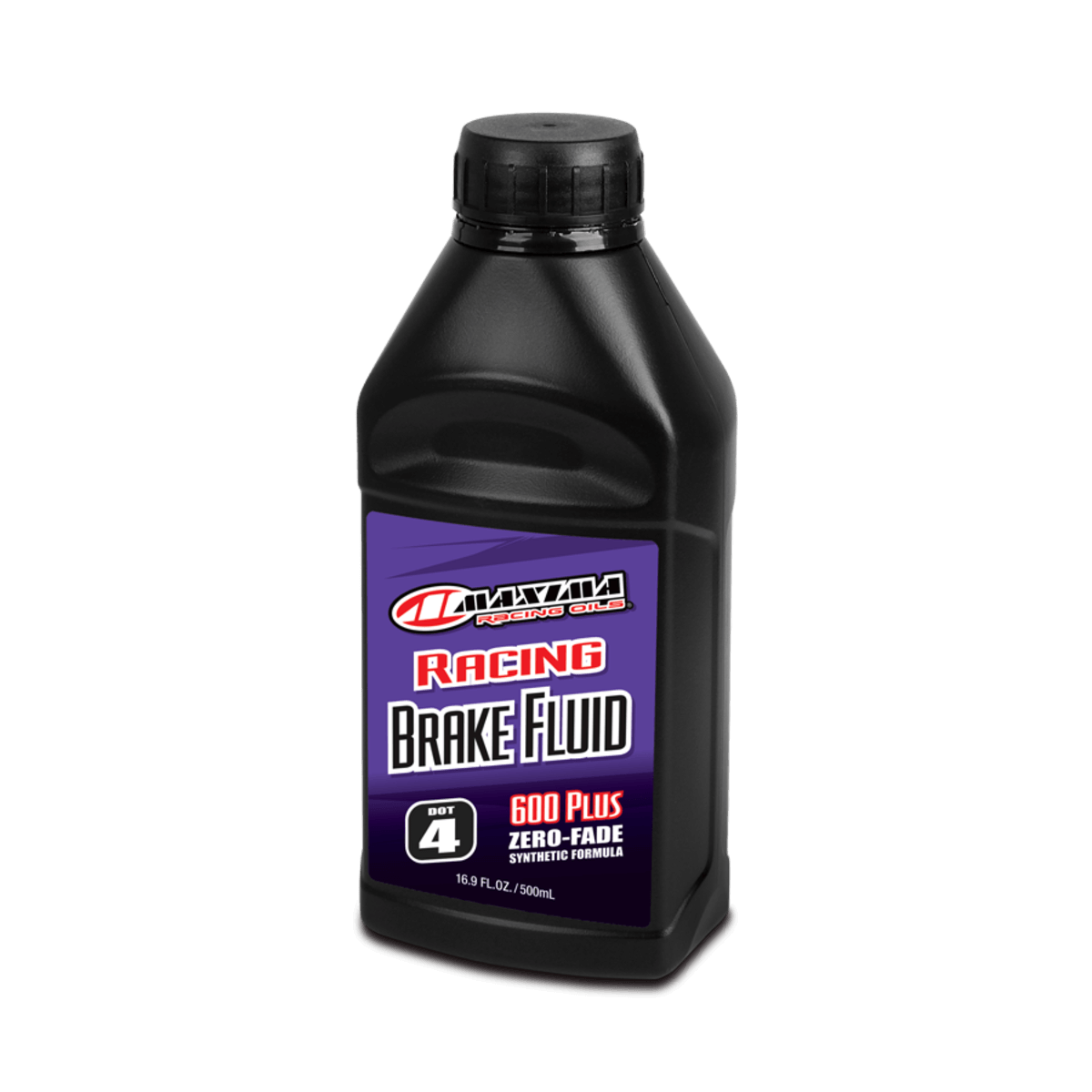 Bottle of Maxima Racing Brake Fluid on a white background