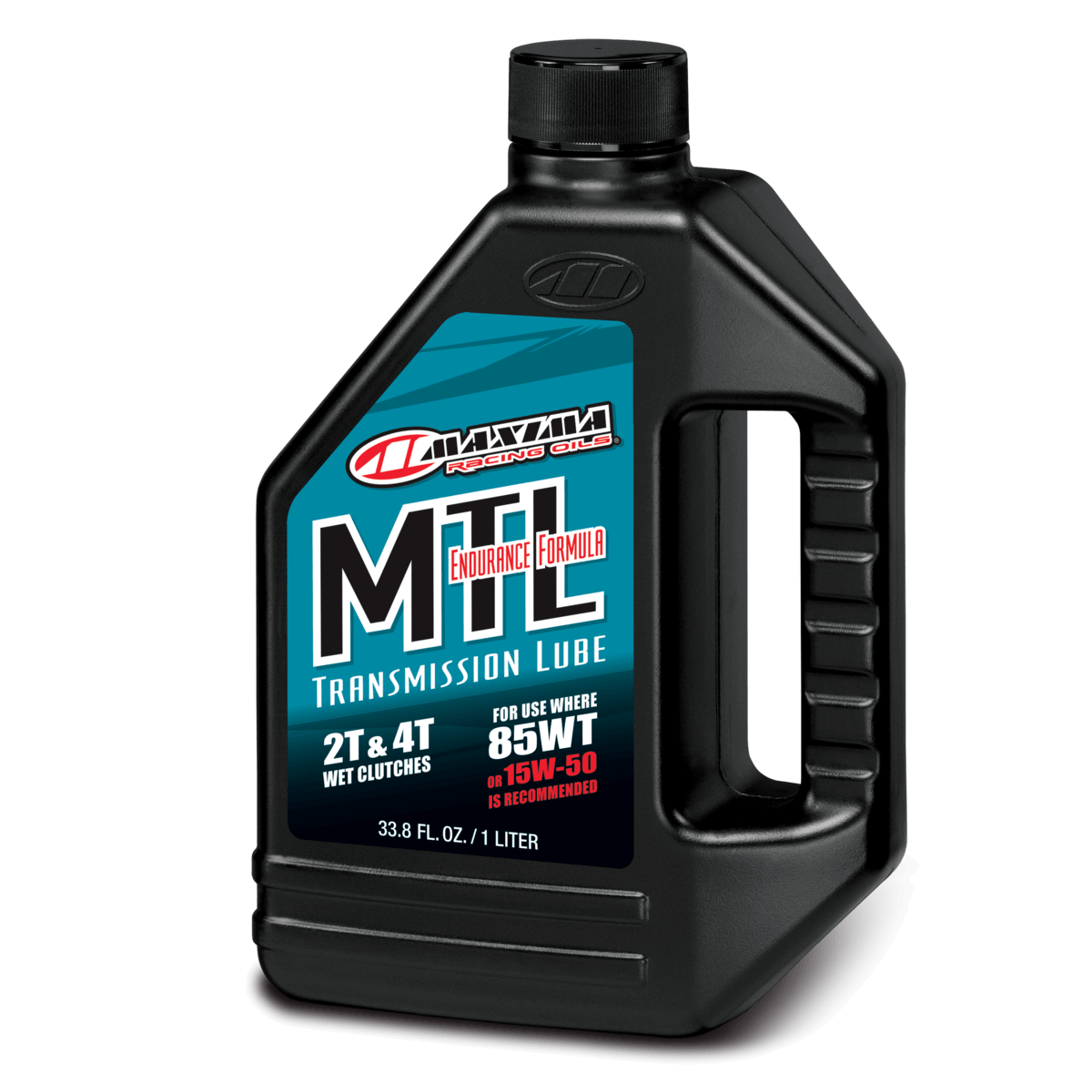 Maxima MTL transmission lube bottle on a black background