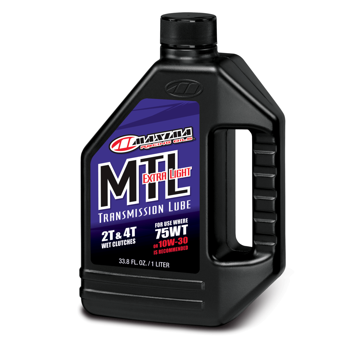 Maxima MTL transmission lube bottle on a black background