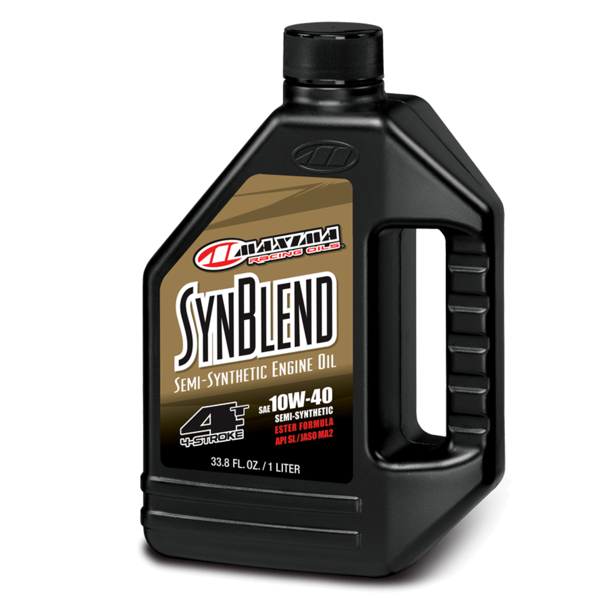 Maxima SynBlend semi-synthetic engine oil bottle on a white background