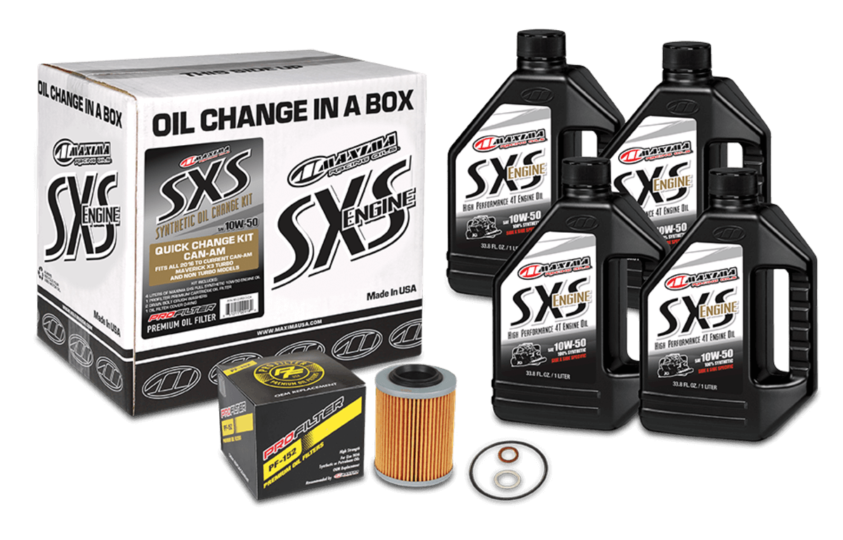 Collection of Castrol SX&S engine oil products including bottles, a box, and filters on a white background.