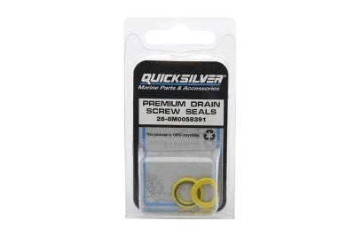Mercury Marine Quicksilver Gear Case Drain Screw Seal for Select Mercury Outboards and Sterndrives, Pack of 2