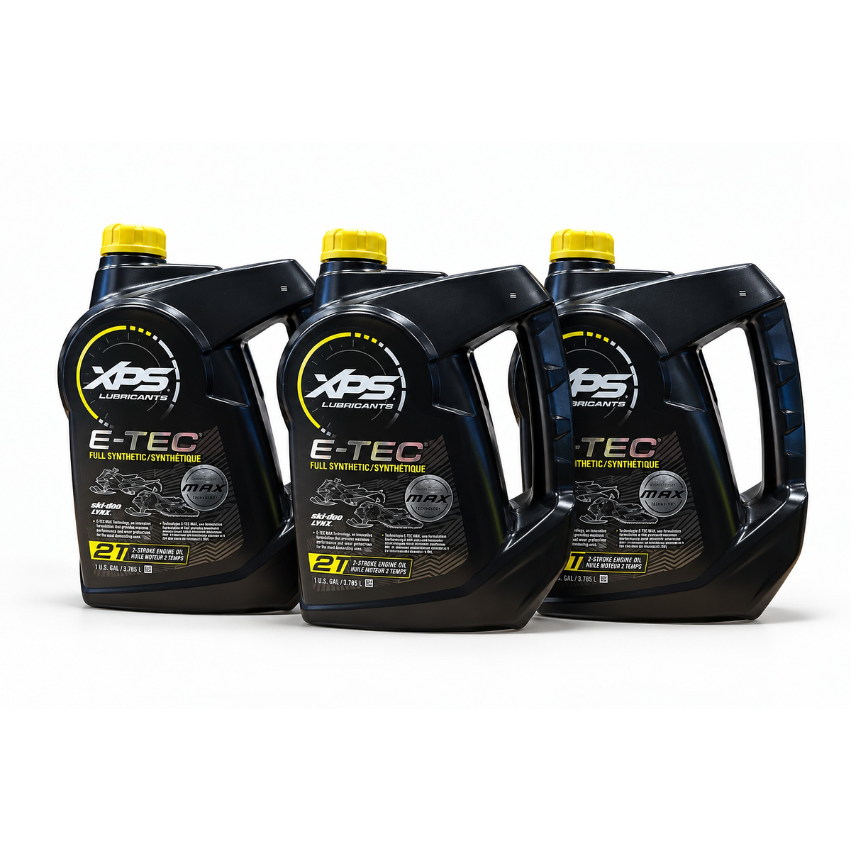 XPS E-TEC MAX full synthetic 2-stroke snowmobile oil, case of 3 US gallon jugs, 9779521 X 3