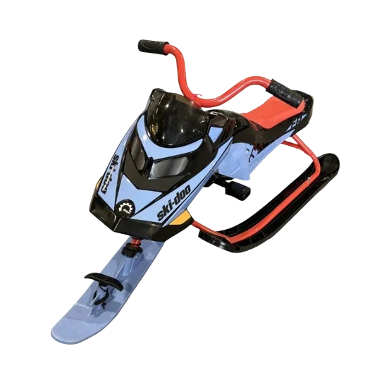 Ski-Doo 3-Ski Snow Sled Freeride Edition kids steerable sled black blue red aluminum frame