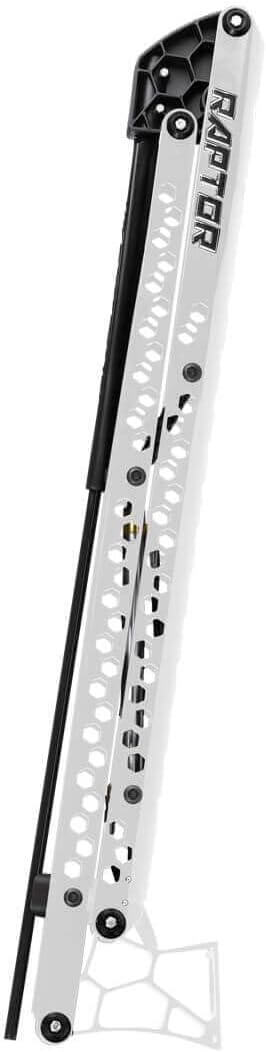 Minn Kota 1810621 Raptor Shallow Water Anchor with Active Anchoring, 8', White side view of the anchor.
