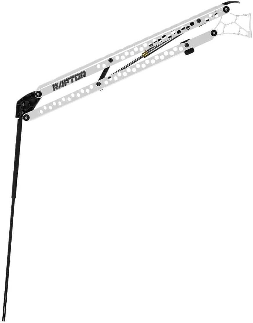 Minn Kota 1810621 Raptor Shallow Water Anchor with Active Anchoring, 8', White in detailed view.
