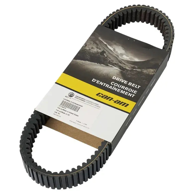 Drive belt with Can-Am label on a white background