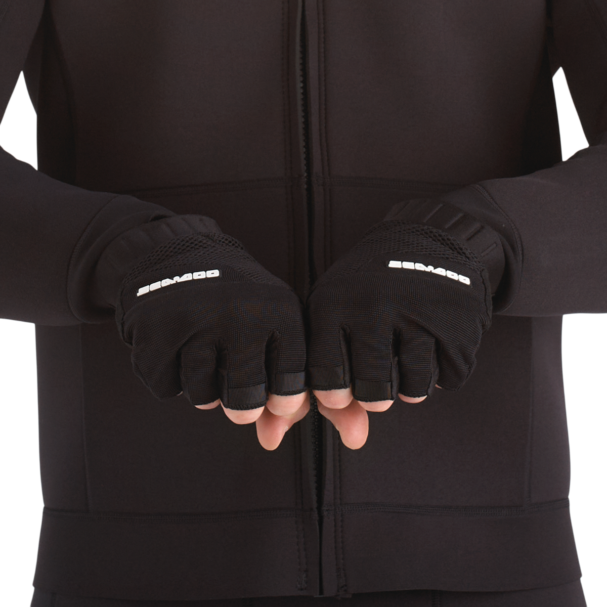 Sea-Doo Choppy Shorty Gloves Unisex - Fingerless PWC Riding Gloves, 446333