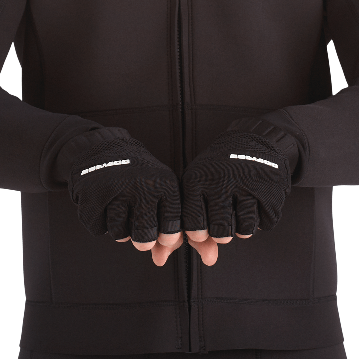 Sea-Doo Choppy Shorty Gloves Unisex - Fingerless PWC Riding Gloves, 446333