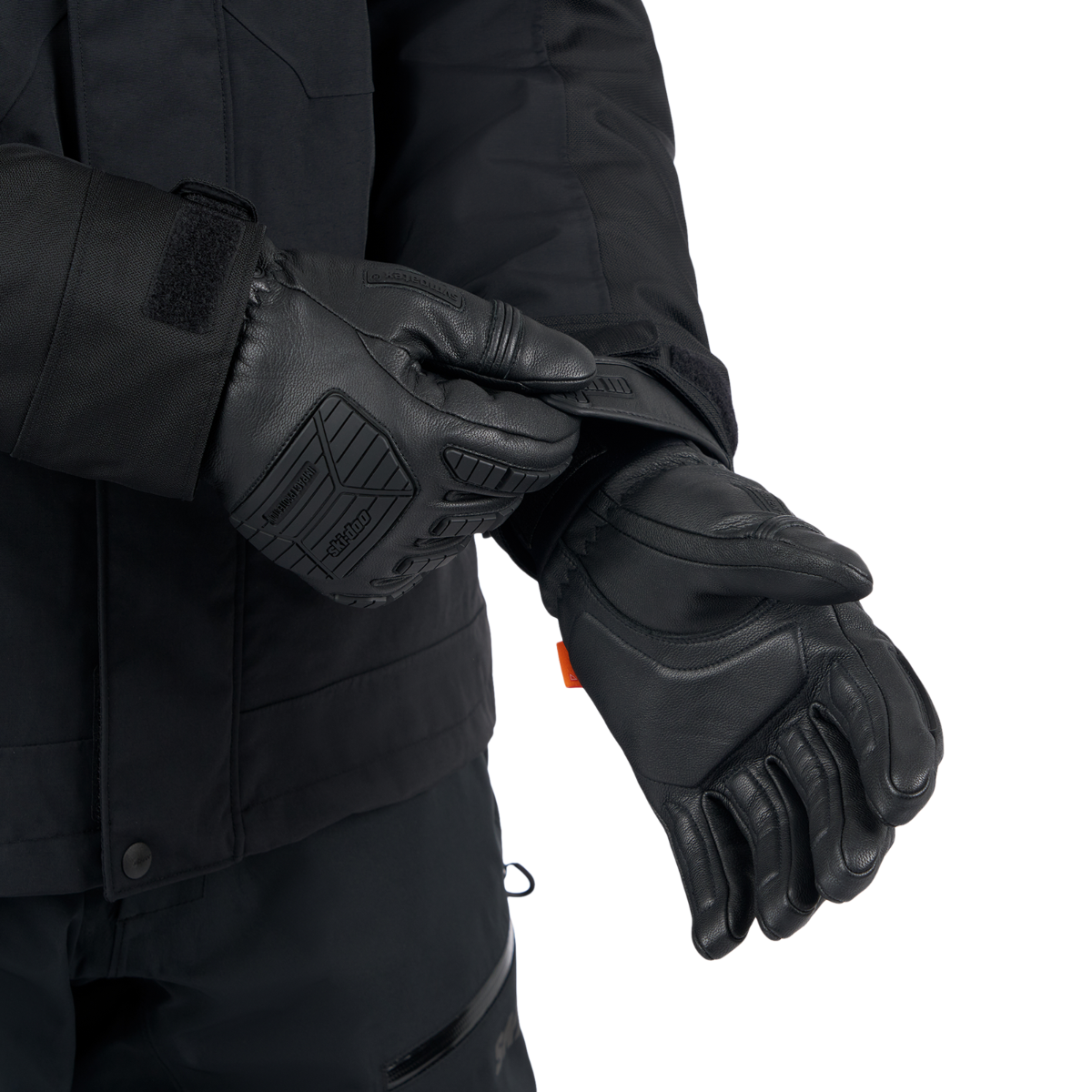 Ski-Doo Men's Enduro Gloves in Black, detail