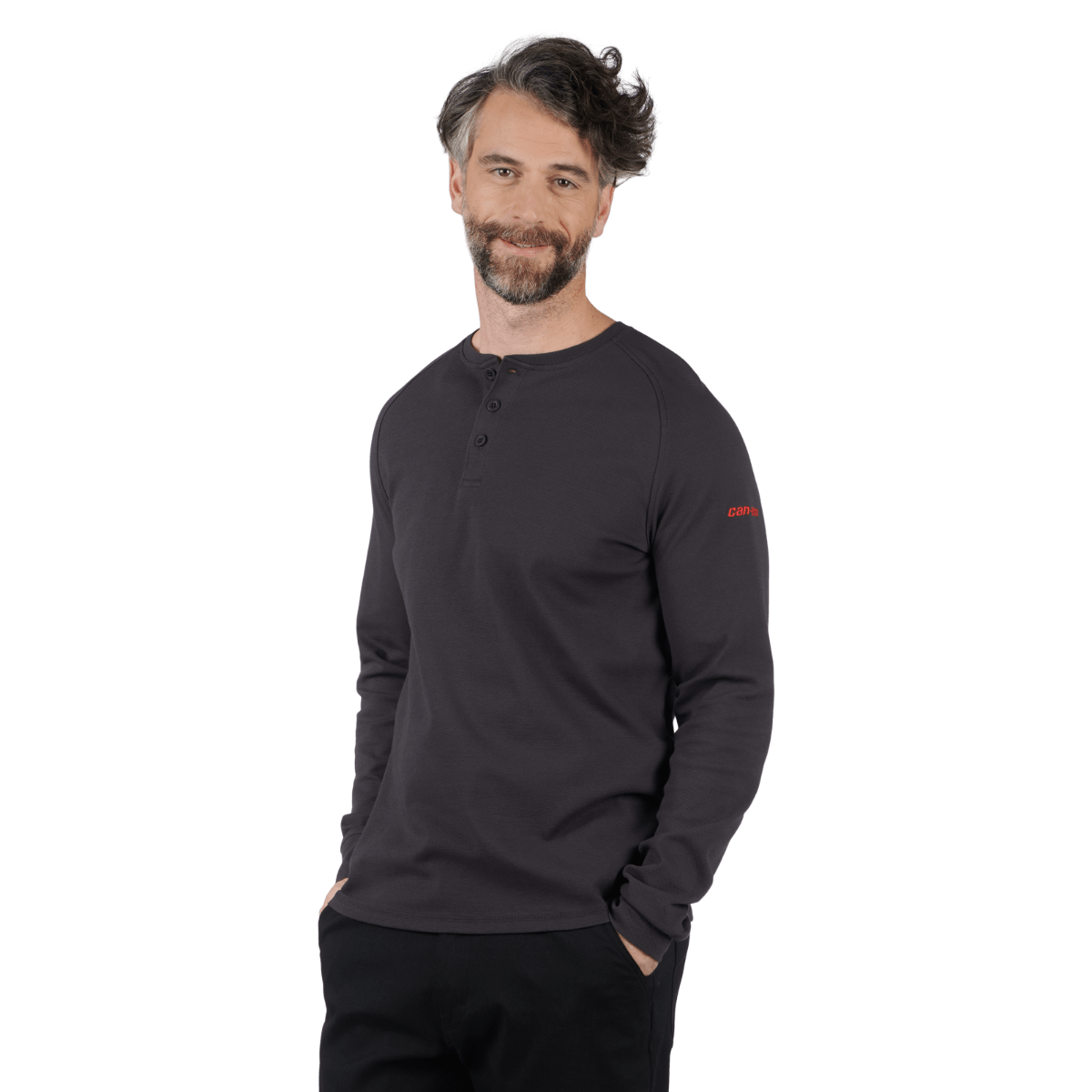 Men's Long Sleeves Textured Knit