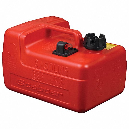 Scepter Portable 12 Litre 3.2 US Gallon Marine Fuel Tank, Lightweight, HDPE, Vented, 03780 | CLEARANCE