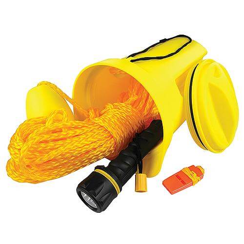 Seachoice Boat Bailer Safety Kit, Includes Flashlight, Whistle, 50 Ft. Line and Bailer, 50-45431