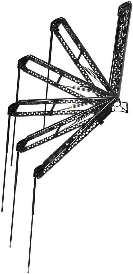 Minn Kota 1810600 Raptor Shallow Water Anchor, 8', Black in deployed position showcasing its durable design.