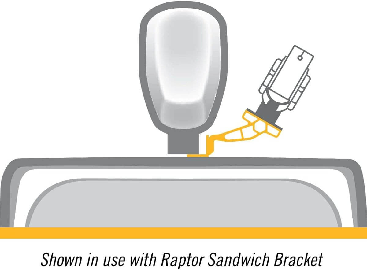 Minn Kota 1810381 Raptor Port 4" Jack Plate Bracket, Black