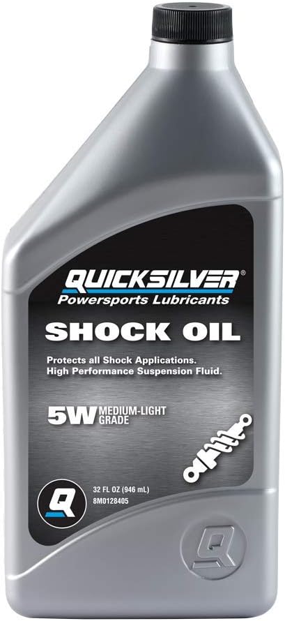 Quicksilver 8M0128405 5W Motorcycle Shock Oil, 1 Quart