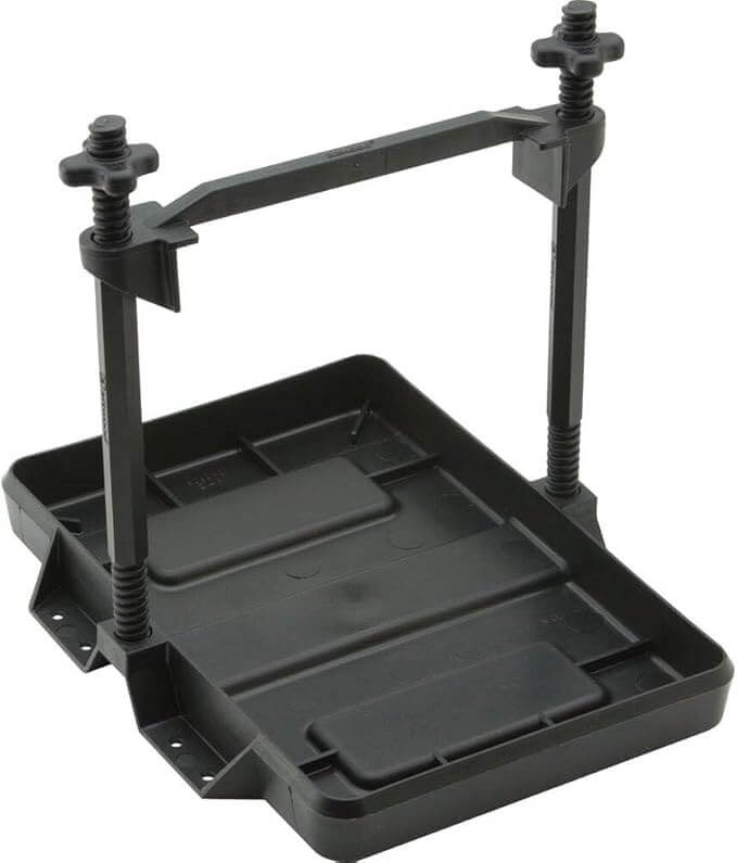 Black battery tray