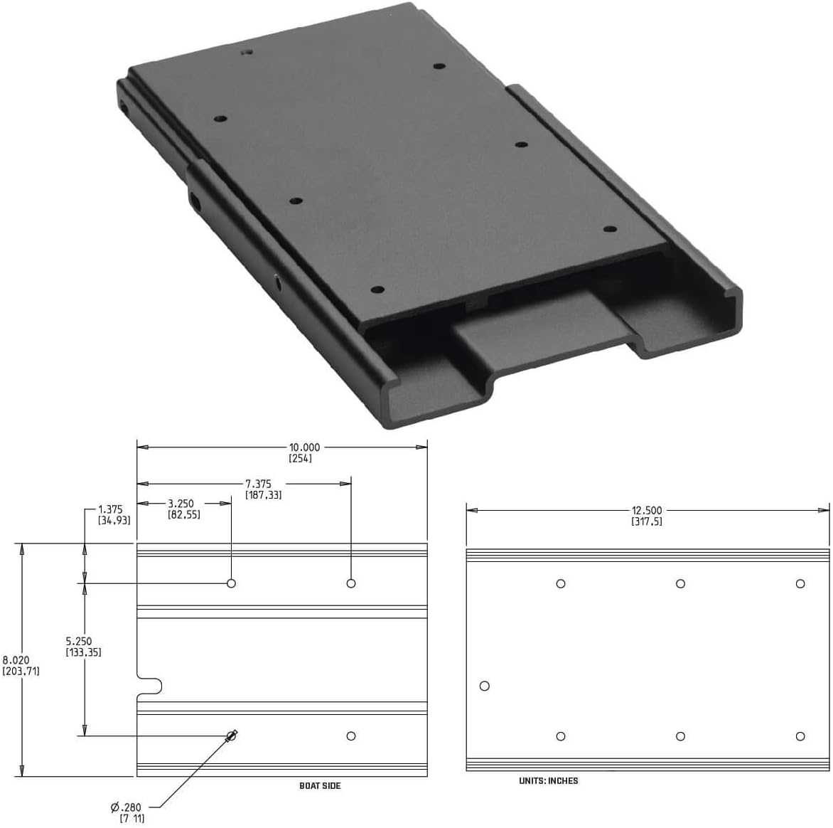 Minn Kota 1854035 Aluminum Quick Release Bracket MKA1603 AP/PD