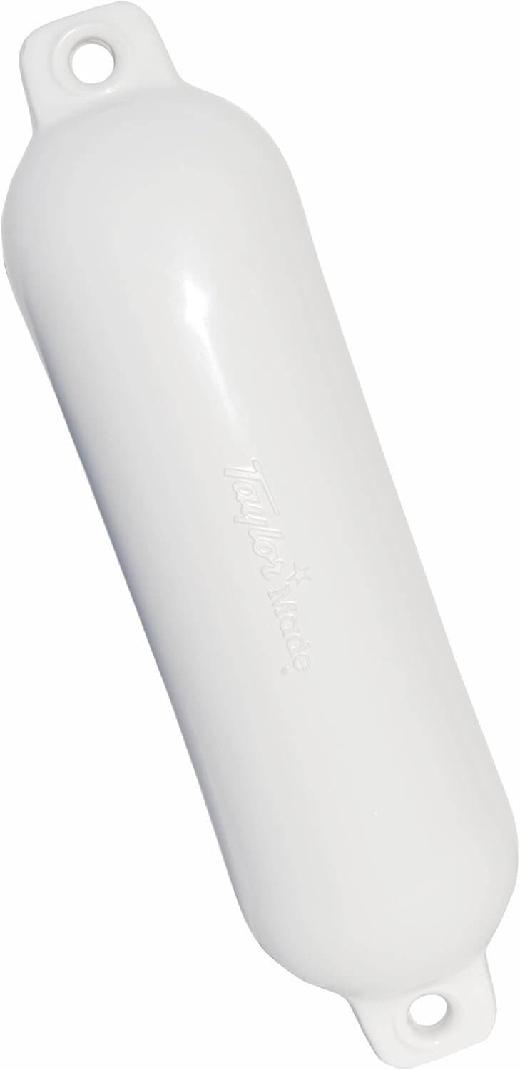 Taylor Made Hull Guard 4-1/2" x 16" Inflatable Vinyl Fender, White, 10210
