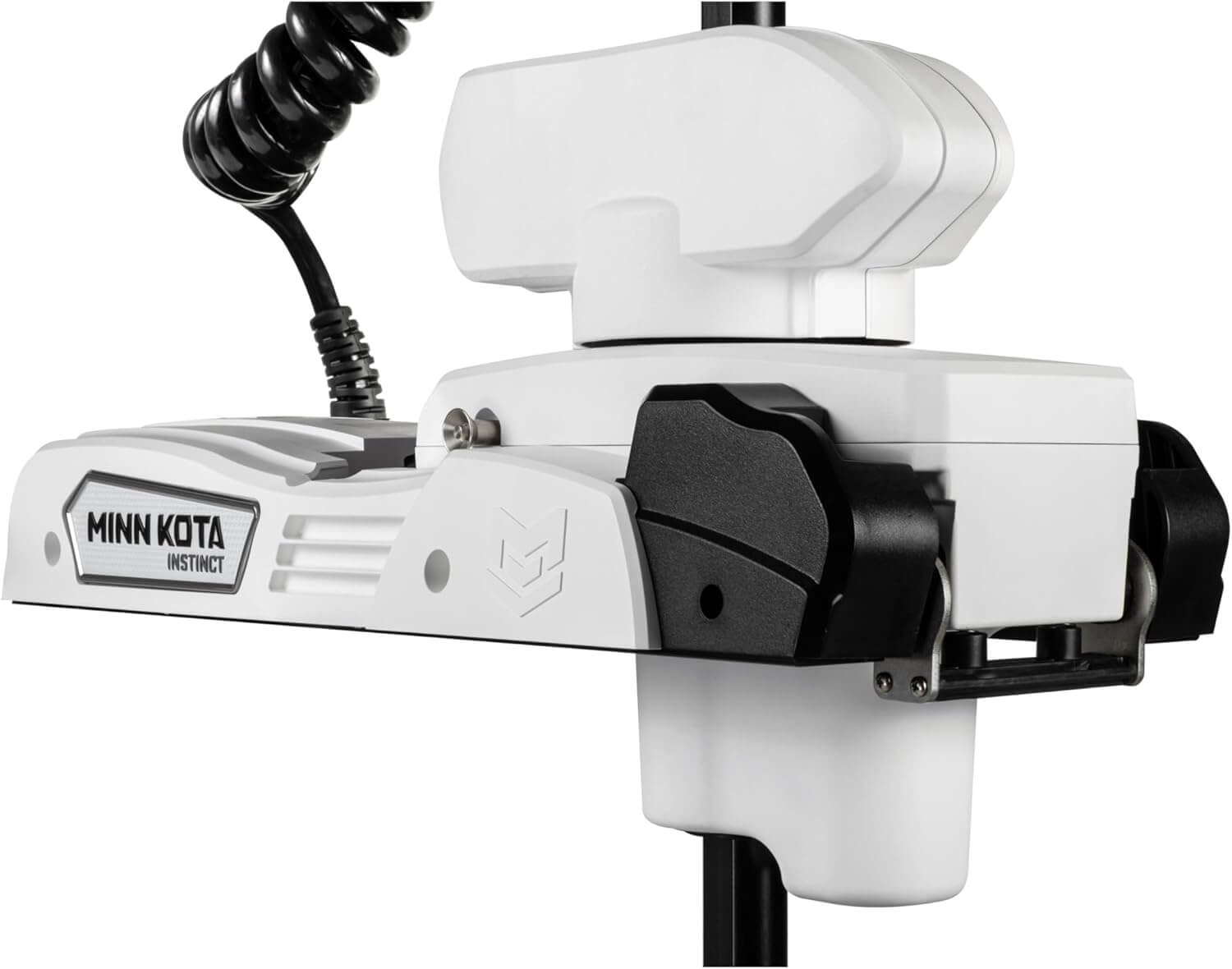 Moteur de pêche à la traîne d'eau salée Minn Kota 1358561 Riptide Instinct Quest Series à montage avant, 90 / 115 lbs de poussée, arbre de 72", 24 / 36 Volts, blanc avec télécommande portative