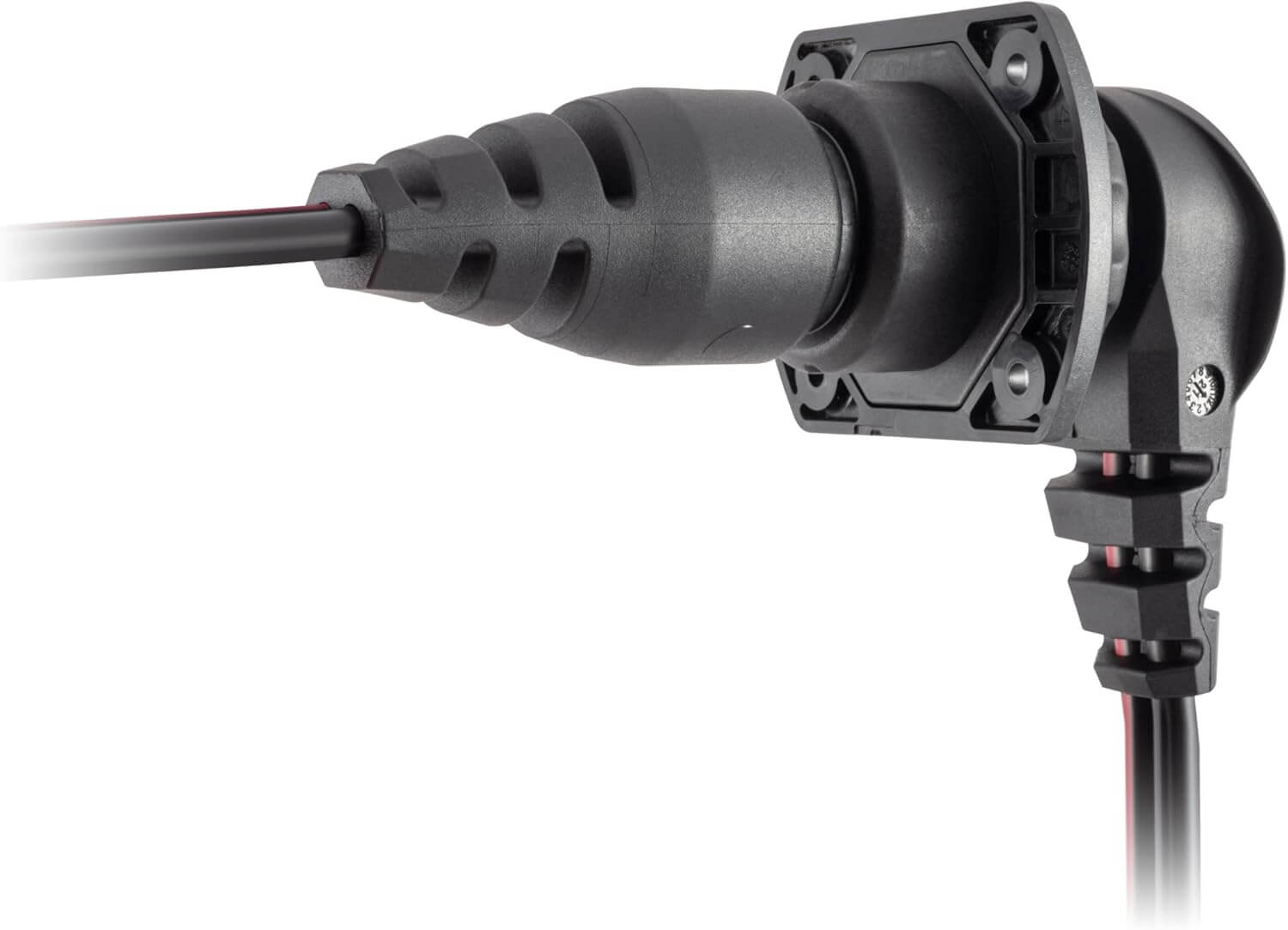 Minn Kota 1865120 MKR-28 Trolling Motor Plug & Receptacle, Retail Pkg showing waterproof connector design.