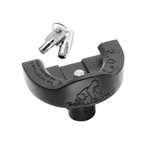 Gorilla guard trailer coupler lock rear view