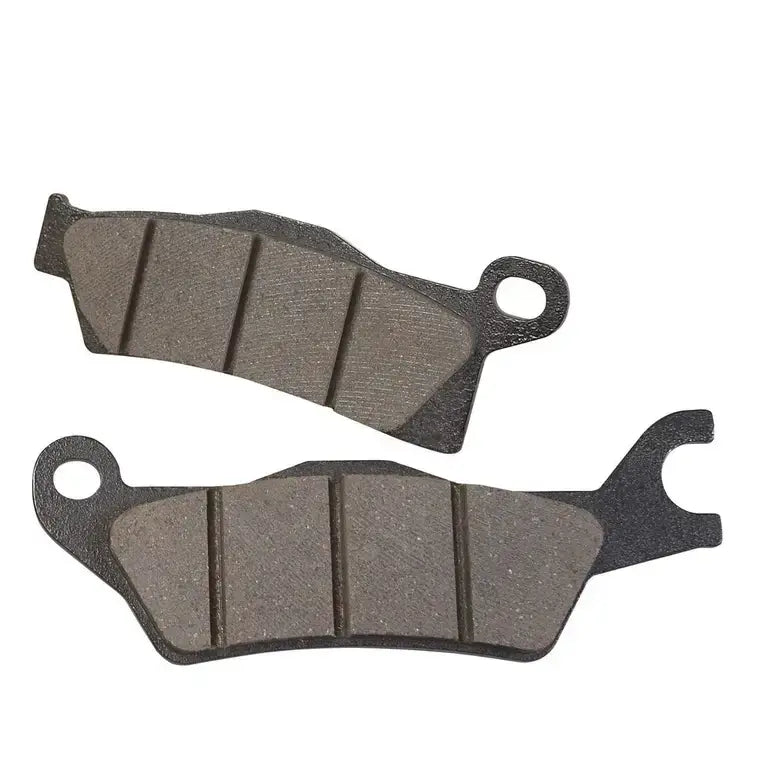 Pair of brake pads on a white background