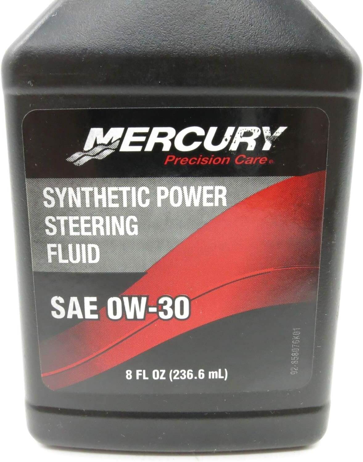 Mercury Marine Power Steering 0W-30 Full Synthetic Fluid 8 oz in box front view