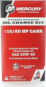 Mercury Marine 15/20 HP 4-Stroke 25W-40 Oil Change Kit