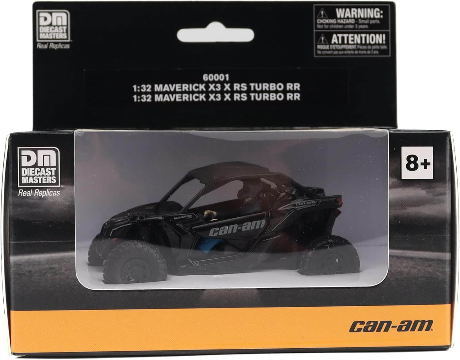 Model car in packaging with Can-Am branding