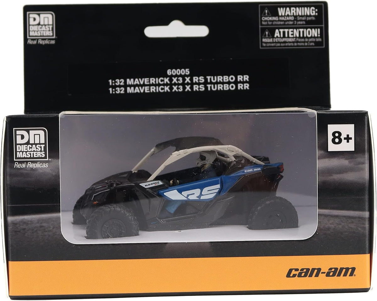 Diecast Masters Can-Am Maverick X3 X RS Turbo RR 1:32 diecast model, Intense Blue, Carbon Black & Chalk Gray #60005 – view 7