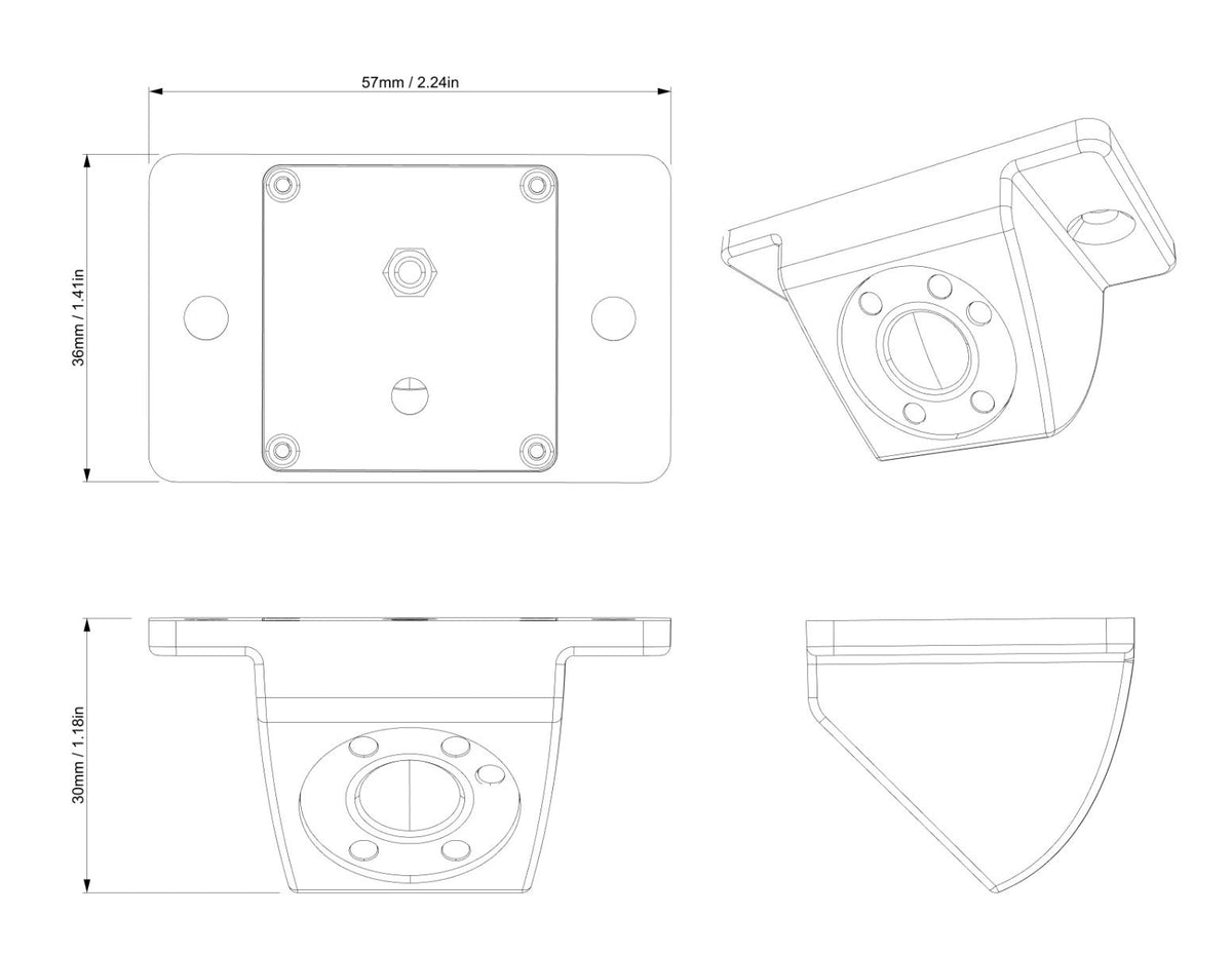 Can-Am Defender Front View Camera dimensions drawing, 715009408