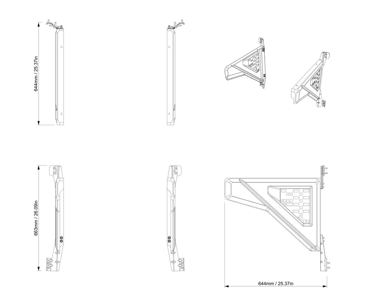Can-Am Defender Cargo Rack Mounting Kit for Rear Cage