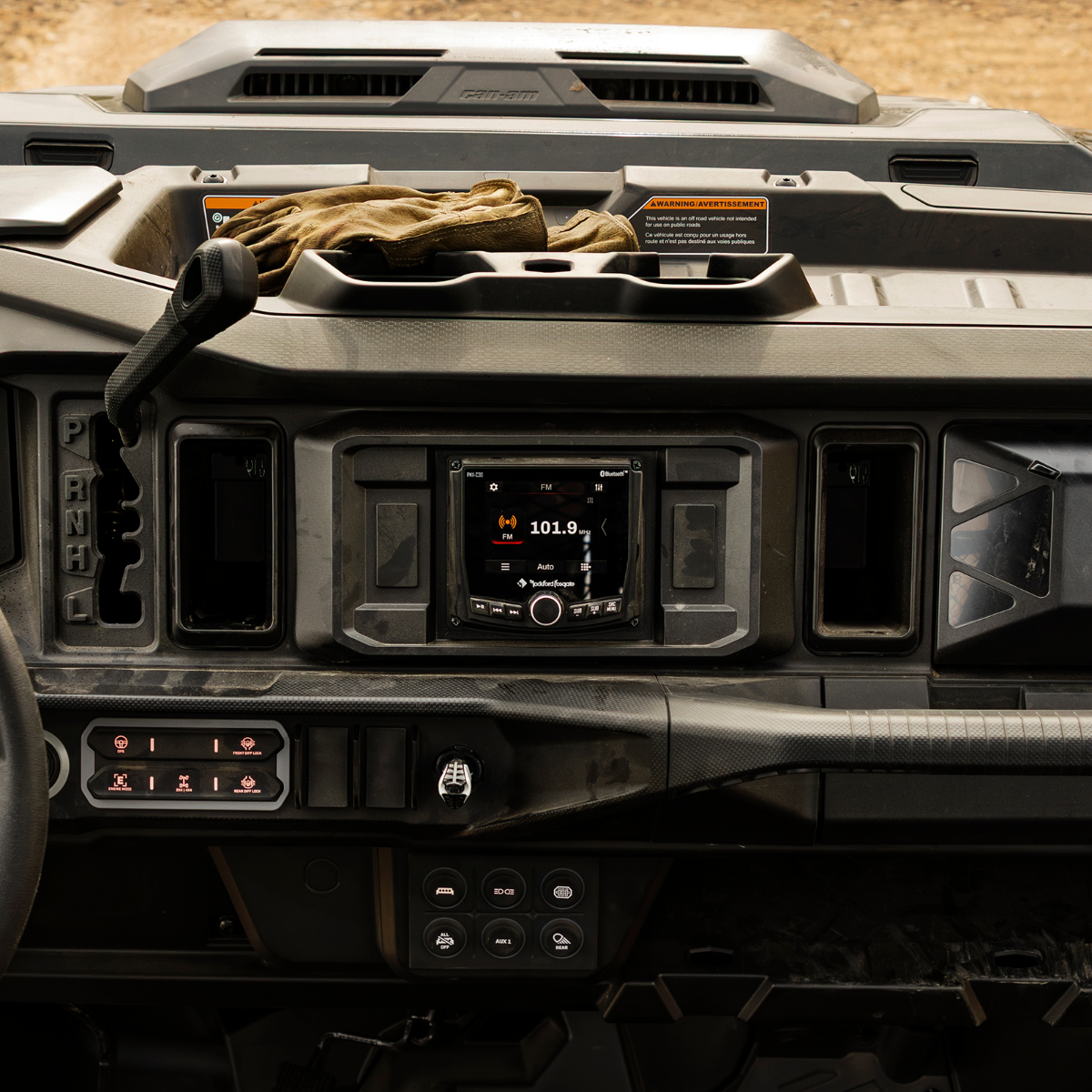 Can-Am Defender Rockford Fosgate Source Unit